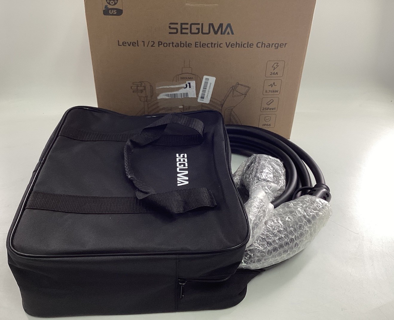 Seguma Level1/2 Portable Electric Vehicle Charger.