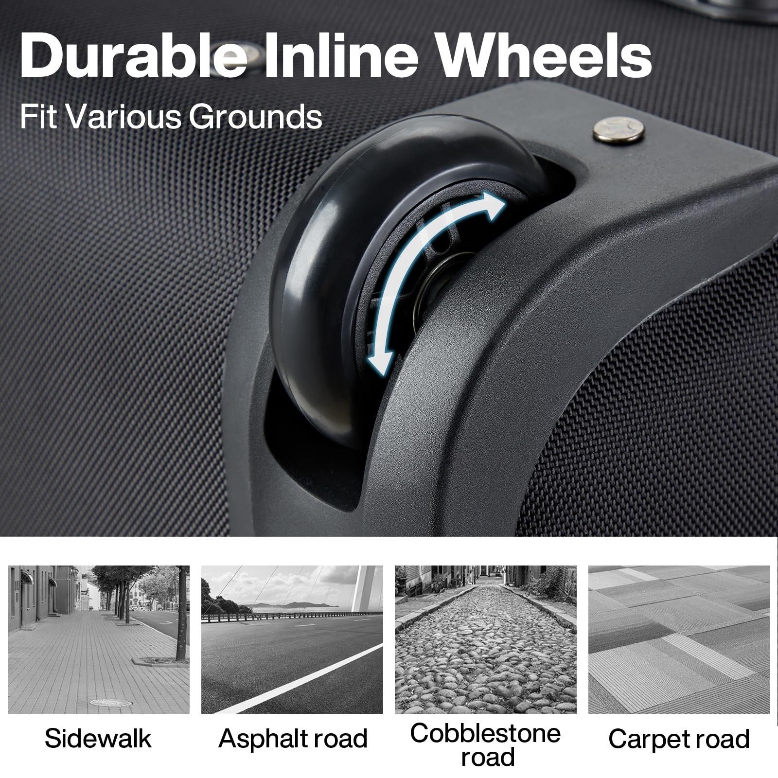 Hanke Expandable Carry On Luggage Suitcases with Wheels Foldable Duffle Bag f…