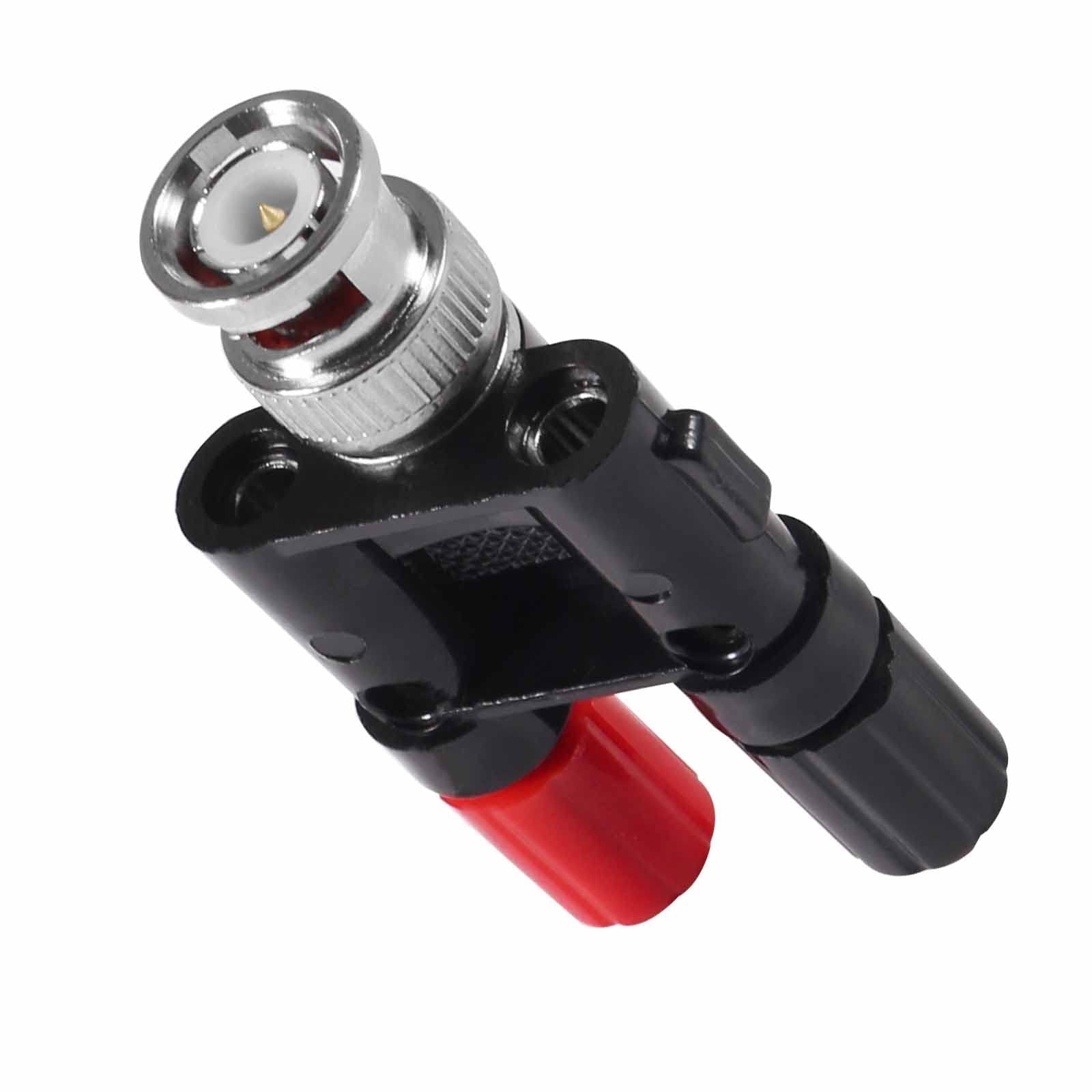DIANN 4pcs BNC Male Plug to 2X 4mm Dual Banana Female Connector BNC Banana Ad…