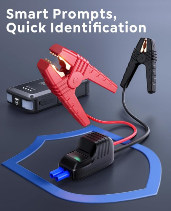 Arrancador Batería Coche 4000A 16800mAh Carga Rápida con Luz LED Portátil, Nuevo