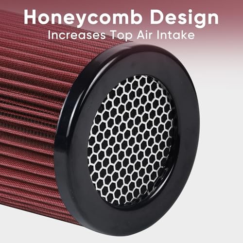 3 3.5 4 Inch Cold Air Intake Filter 76mm 89mm 101mm High Performance Red