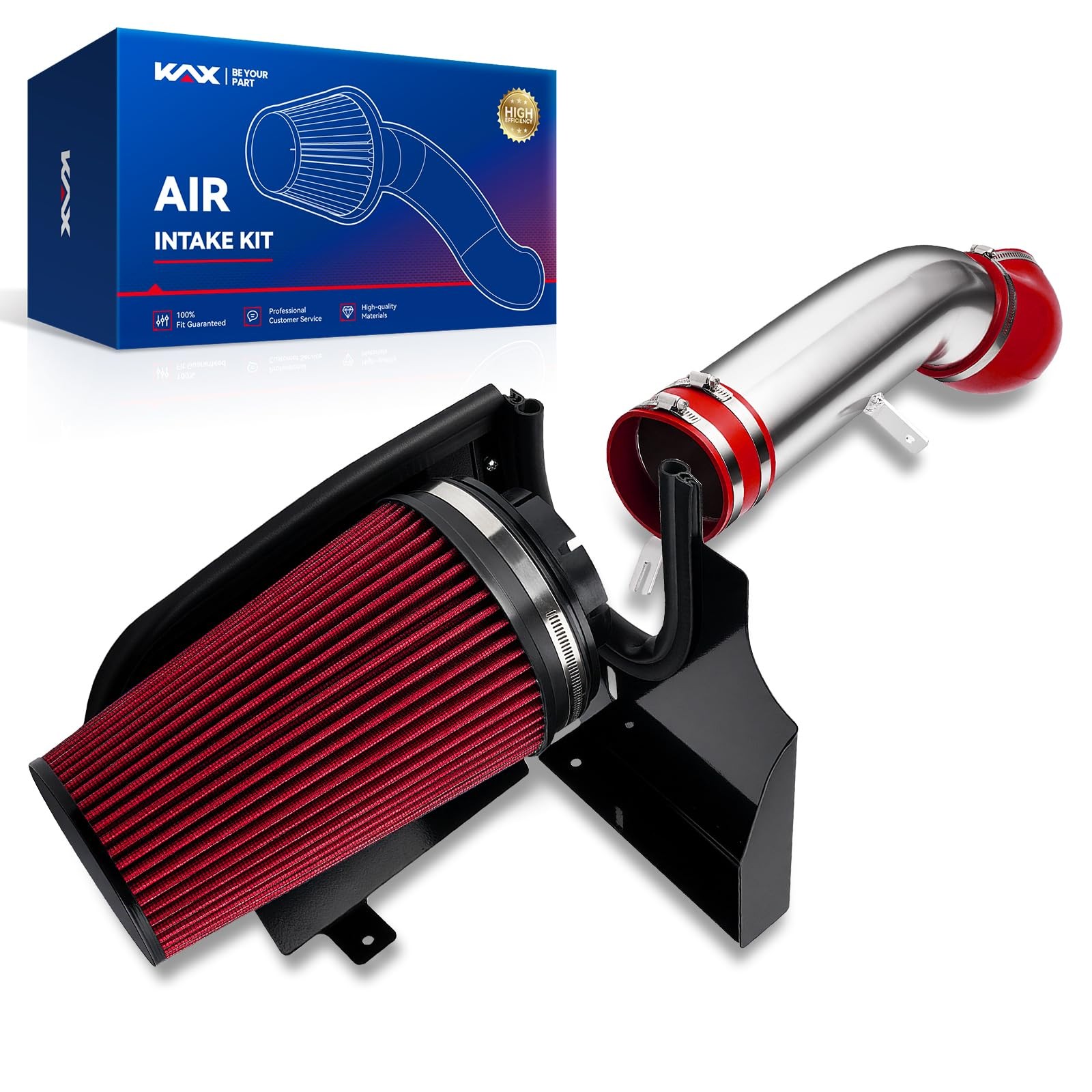 KAX 4″ Cold Air Intake Red 2004-2006 Silverado