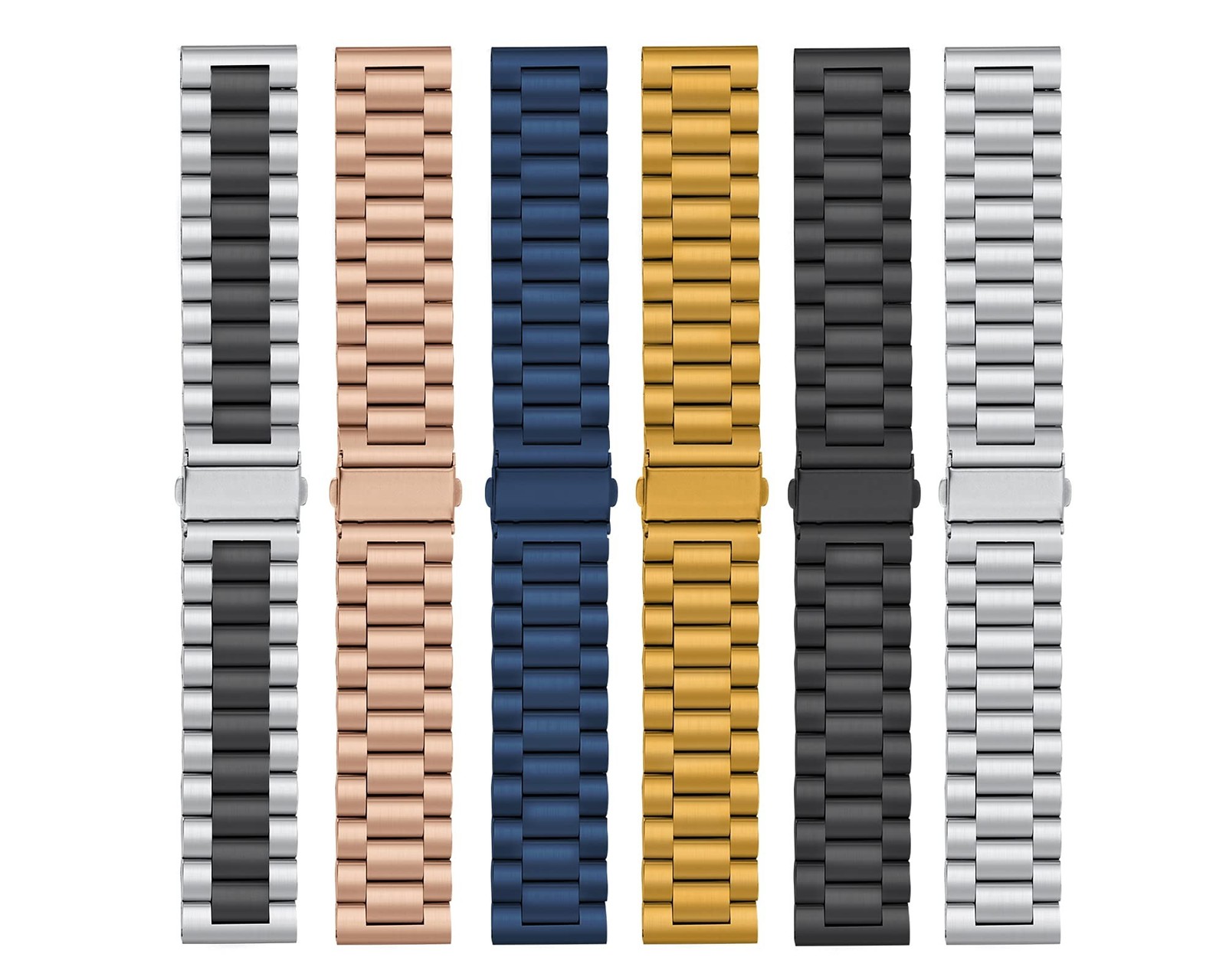 TStrap Metal Watch Strap 20mm – Black Quick Release Watch Straps for Men Wome…
