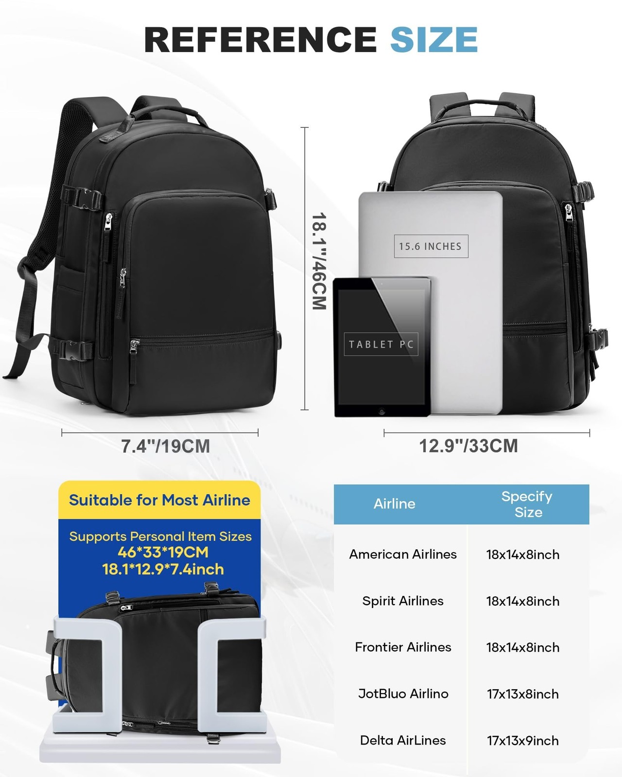 coofay Vacuum Backpack Travel with Pump Vacpack Backpack with Vacuum System T…