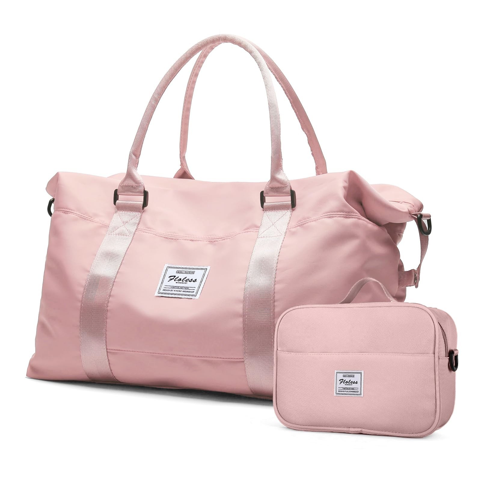 Travel Duffel Bag with Toiletry Bag,Weekender Overnight Carry-on Bag for Wome…