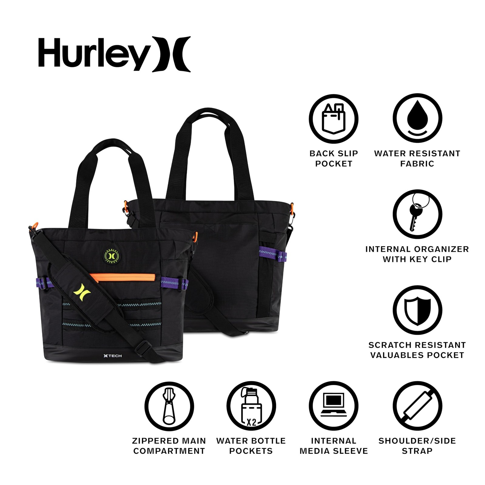 Utility Tote Bag One Size Black/Multi