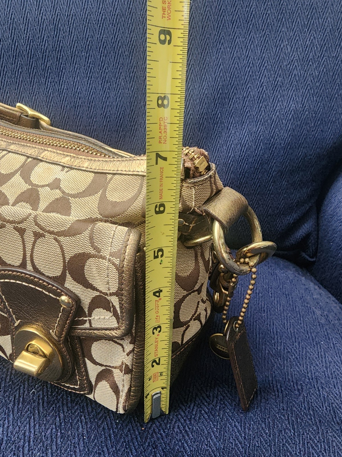 Vtg Rare Metallic Signature Coach Shoulder/Handbag Legacy