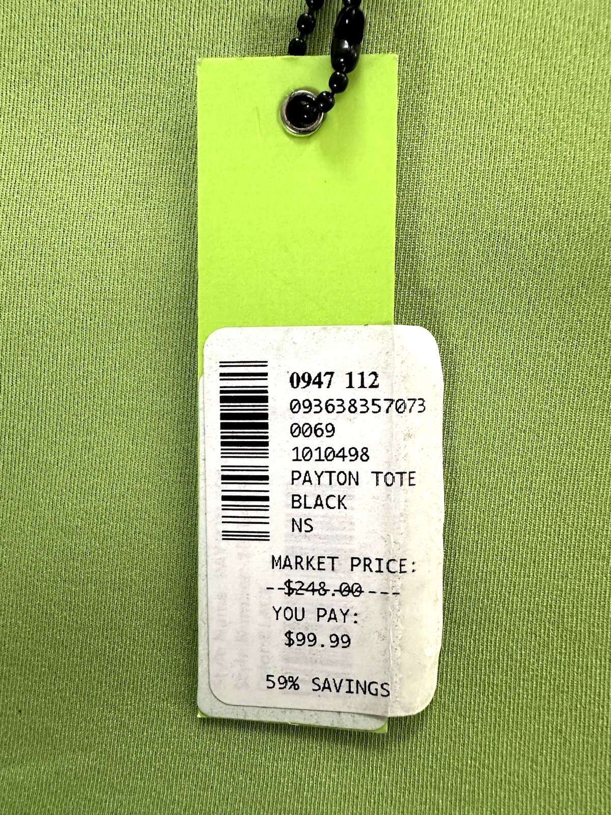 NWT $248 SAM EDELMAN LARGE PAYTON TOTE FINE EMERALD GREEN Black LAPTOP BAG POUCH