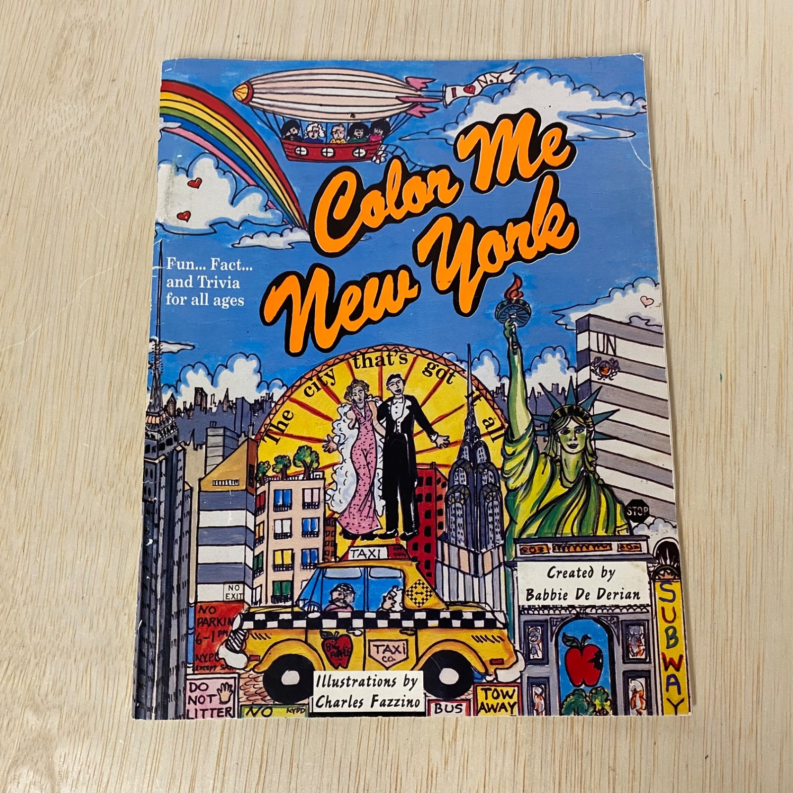 Vintage Charles Fazzino Color Me New York Coloring Book • Babbie De Derian 1990s