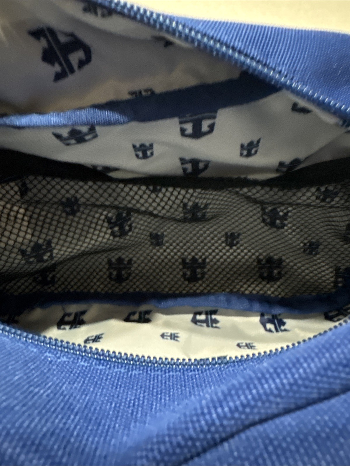 Royal Caribbean Royal Blue Travel Bag Zipper Closure Outside Zip Pocket New!