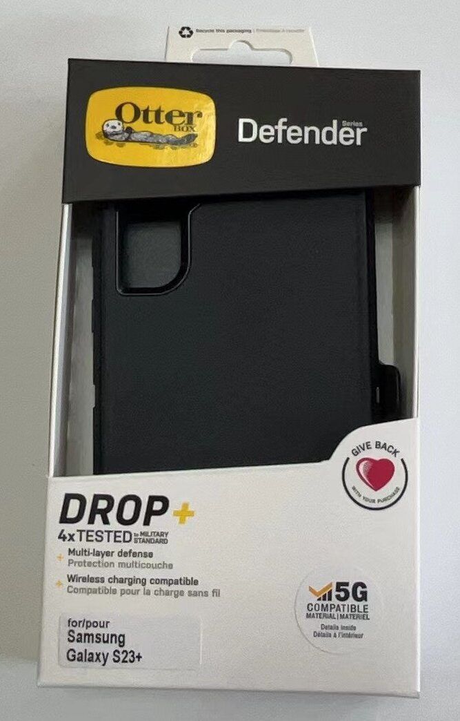 Otterbox Defender Series Case w/ Holster Clip for Samsung Galaxy S23+ Plus Black