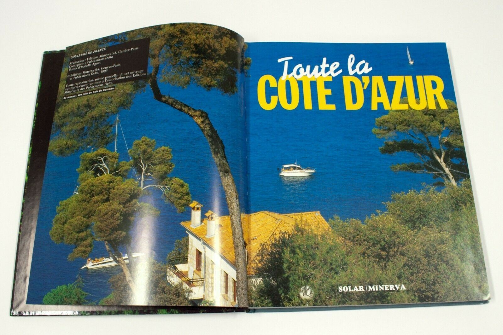 Toute La Cote D’Azur Solar/Minerva 1993 Vintage Book French AG007