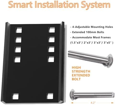 Trailer Jack Relocation Kit, Heavy Duty Side Mount Bracket for A-Frame & Electri