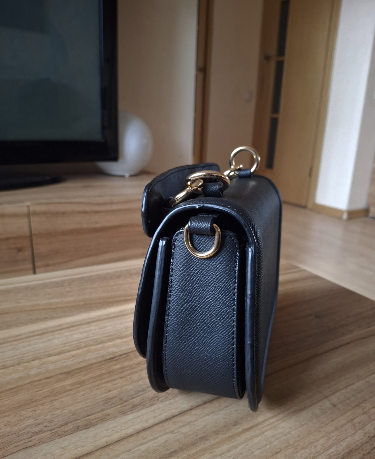 Fashion Black Valentino Strap Handbag Shoulder Bag