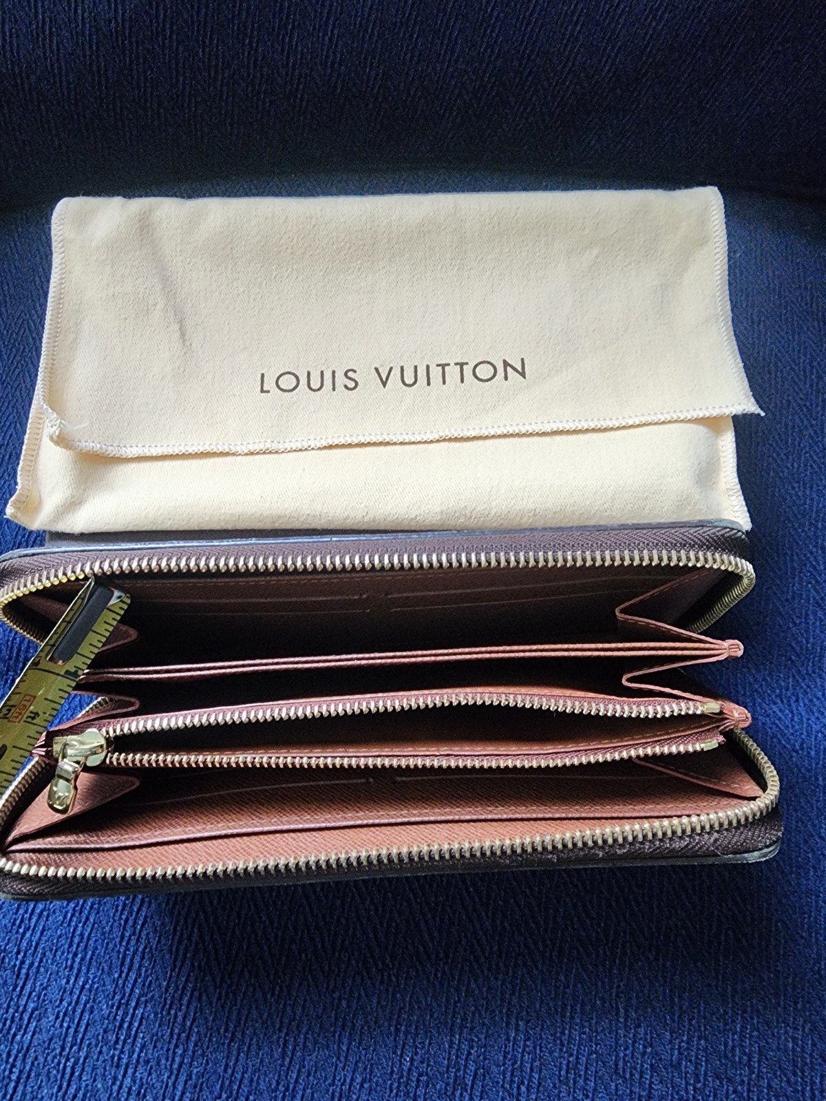 Louis Vuitton Brown Monogram Zip-Around Women’s Wallet with Box & Dust Bag