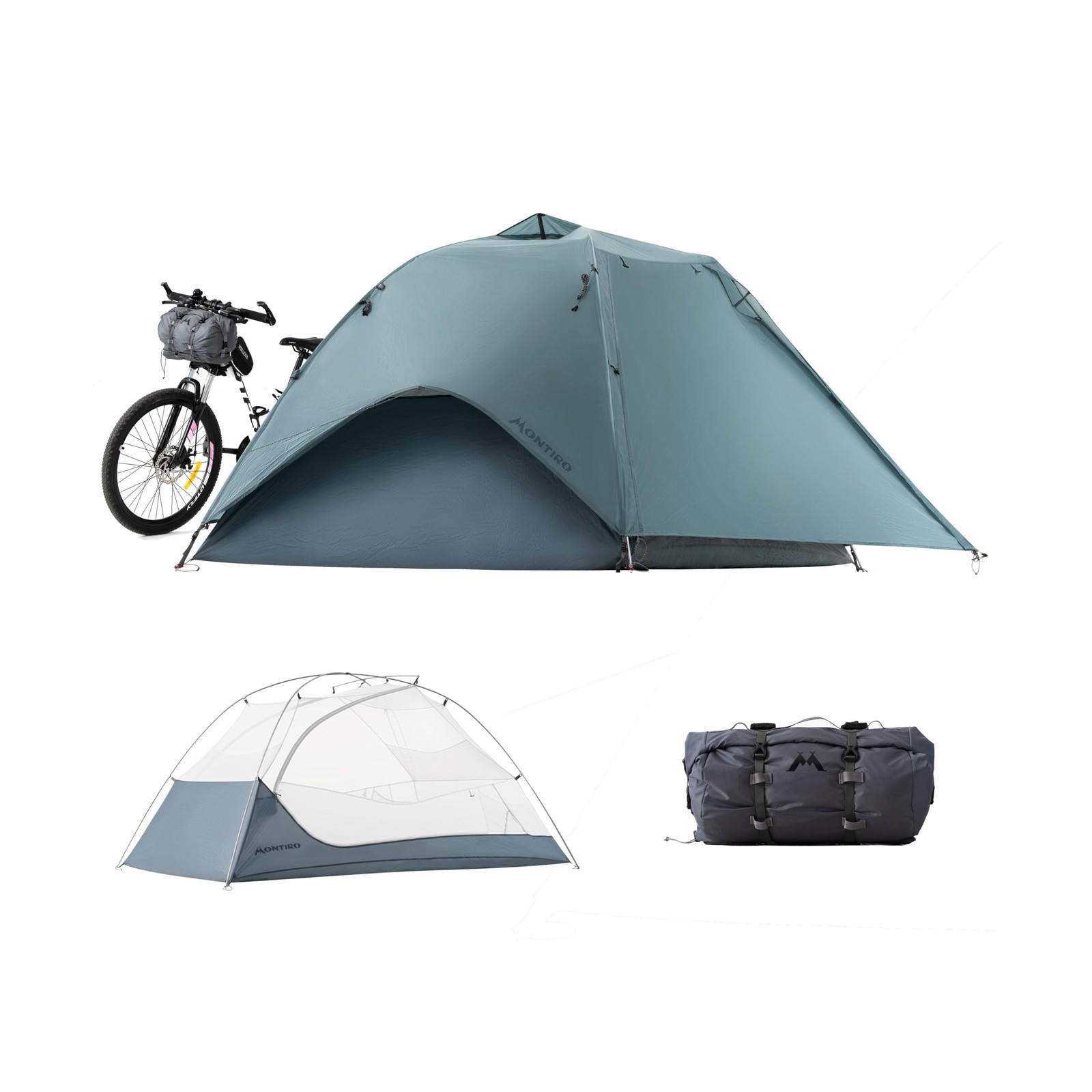 Wander Hawk 2-Person Biking Tent, Lightweight 2 Person Tent for Backpacking C…