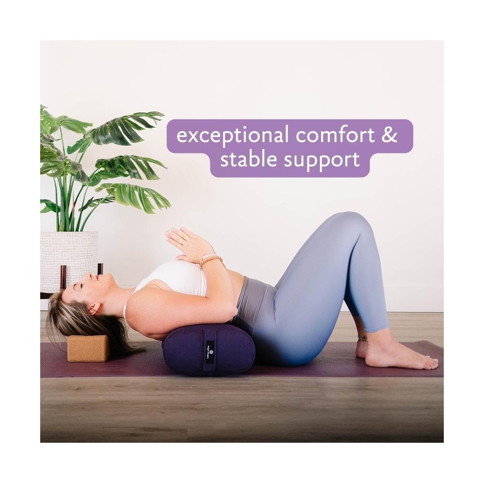 Hugger Mugger Standard Yoga Bolster – Firm, Supportive, Handmade, D… Fast Ship