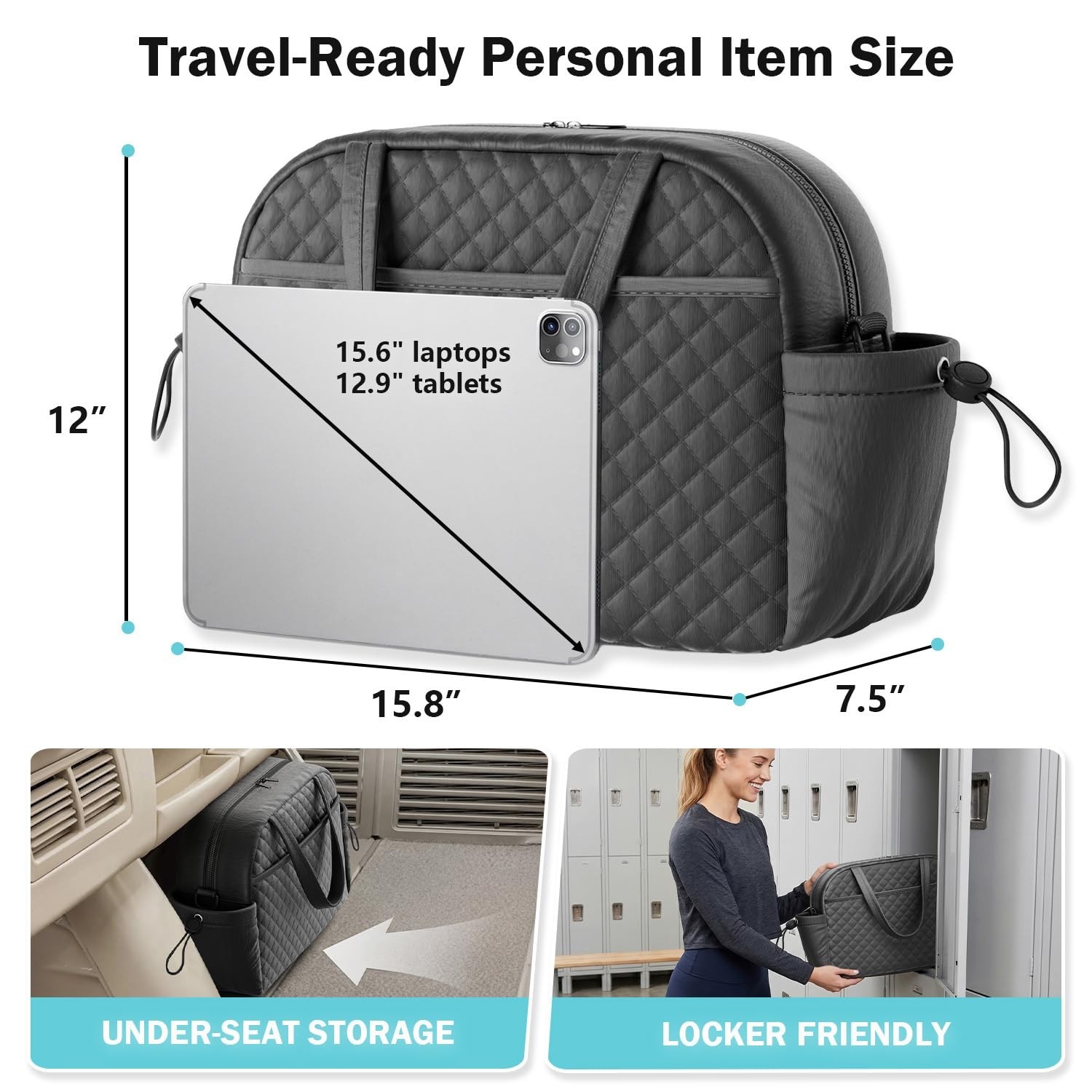 Travel Duffel Tote Bag For Women, Simple Everyday Carry For Work And Weekend …