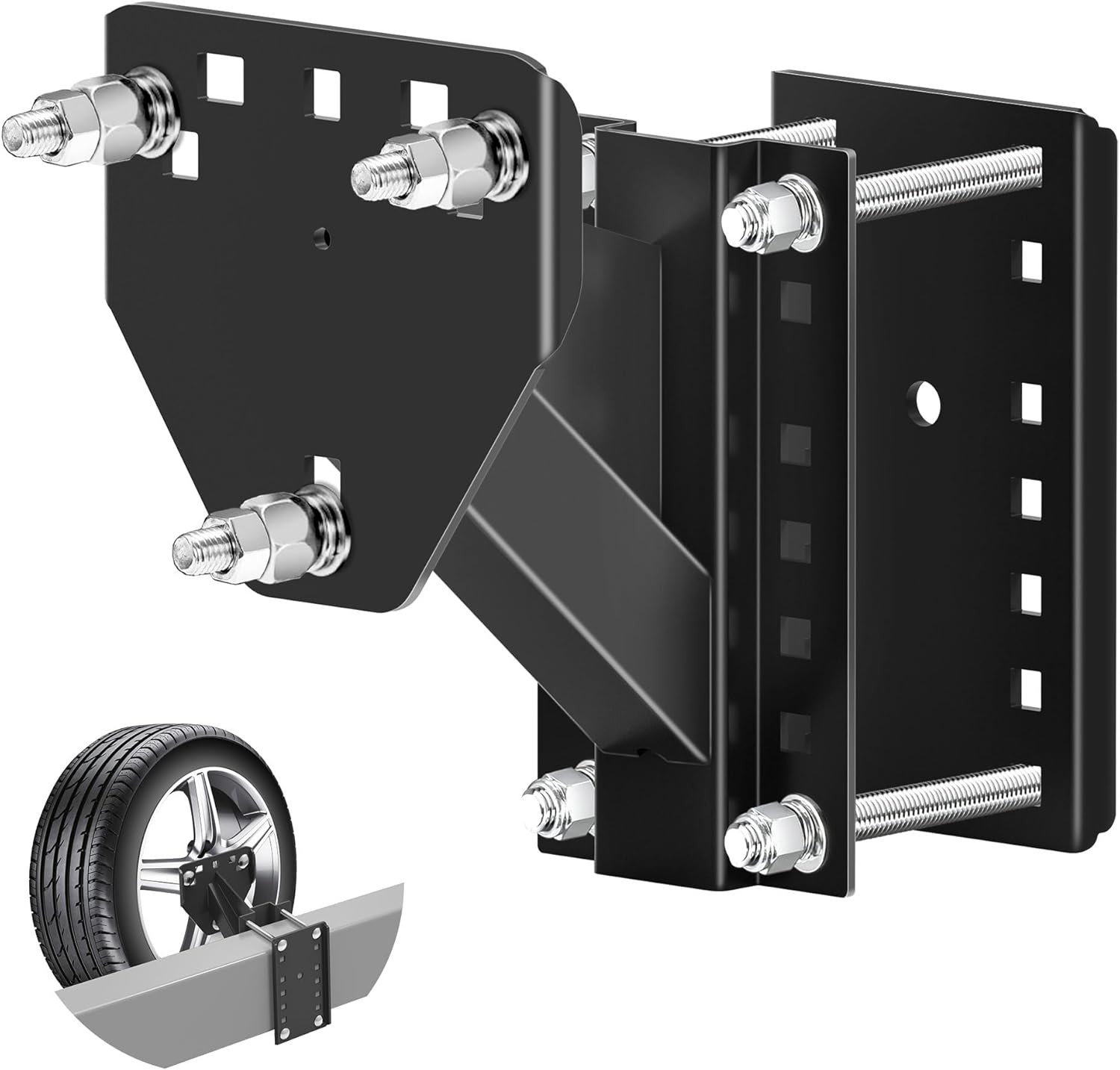 JEACENT Spare Tire Mount for Utility Trailer Accessories,3-Nut Design Spare Tire