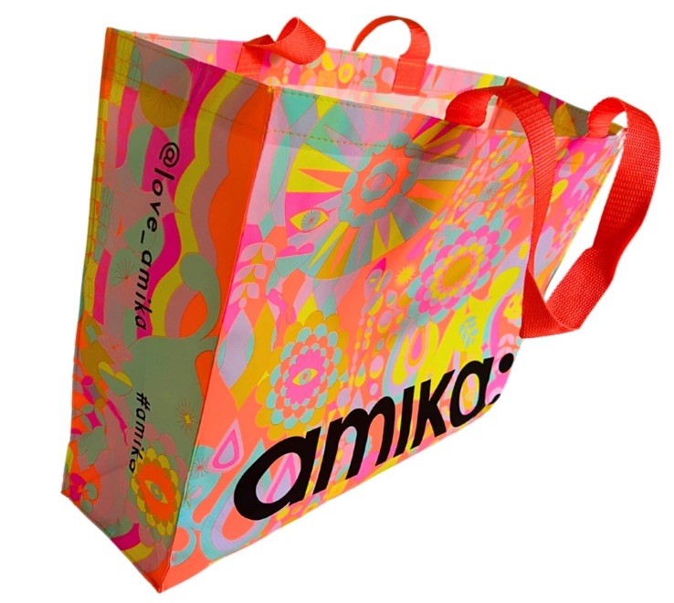 Amika Premium Reusable Tote Bag Large Size amika Signature Print Bag Womans Tote