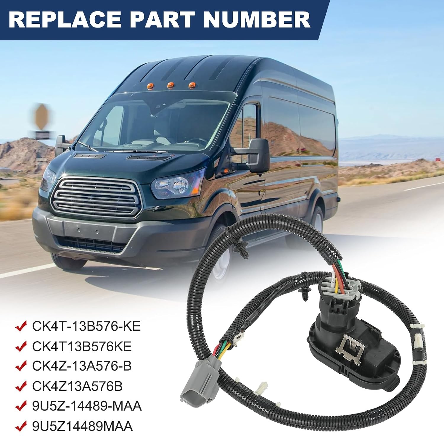 CK4T-13B576-KE Trailer Hitch Tow Wiring Connector Harness Kit Compatible with