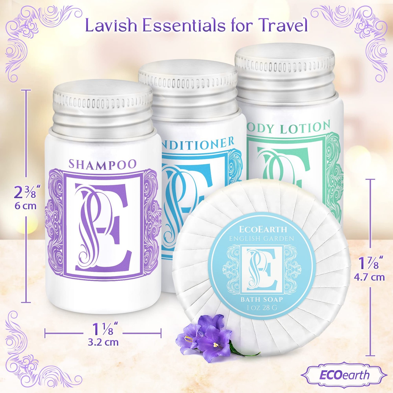 Luxury Travel and Hotel Amenities Set (1 Oz, 200 Pieces), Grade-A Guest Ingre…