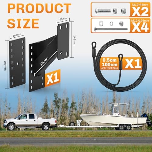 WELLUCK Trailer Spare Tire Mount Carrier 150lbs 4 5 6 Lug