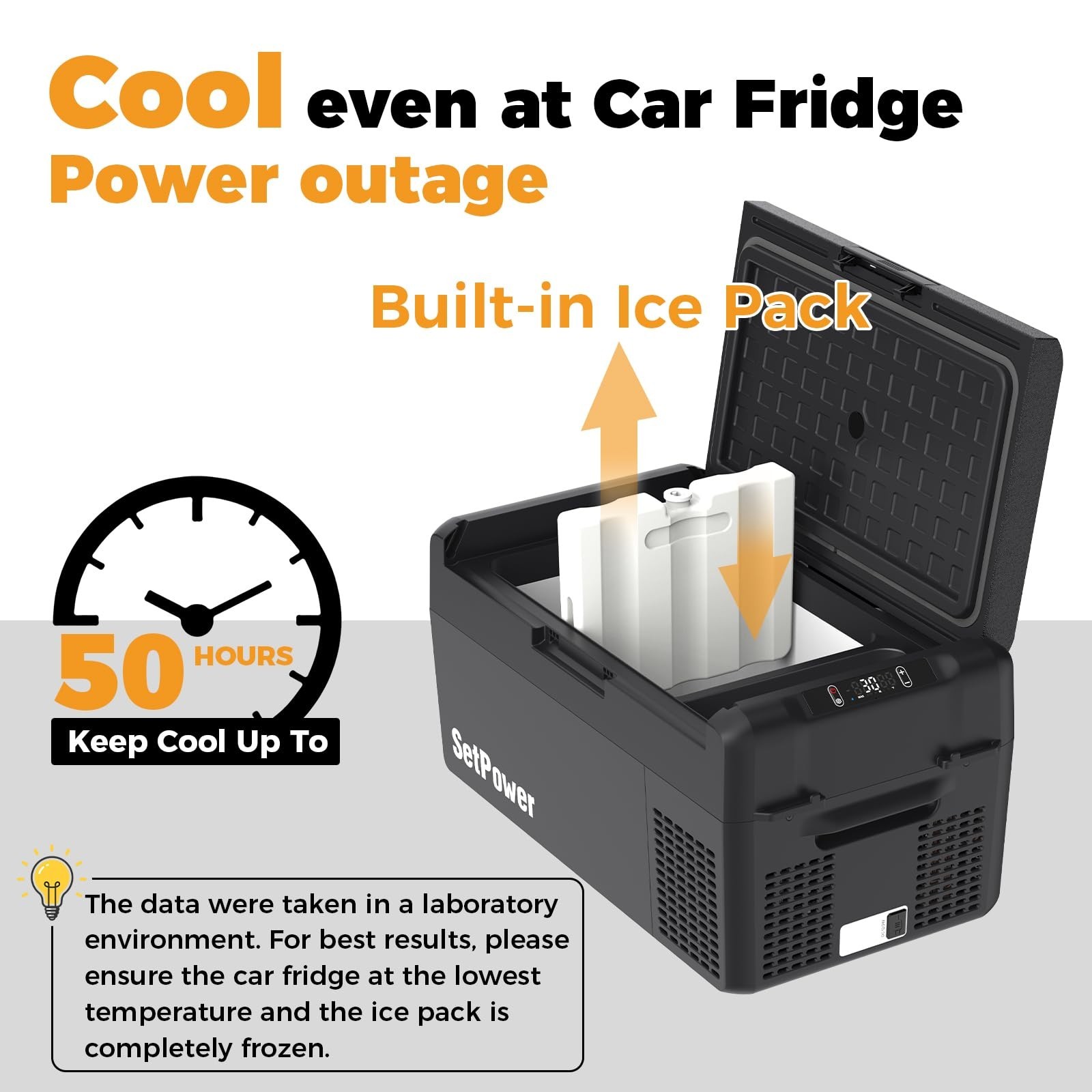 Setpower 12V Refrigerator 21 Quart Portable Freezer 50 Hours Keep Cool,Electr…