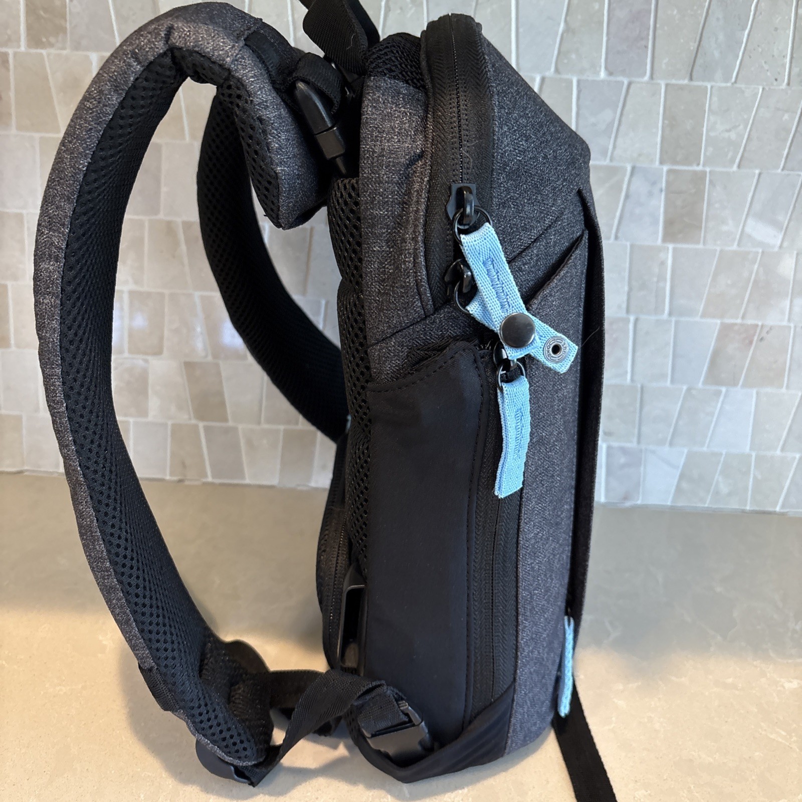 Medical Device Backpack Hard shell case Gray- Pockets, HD Padded Straps