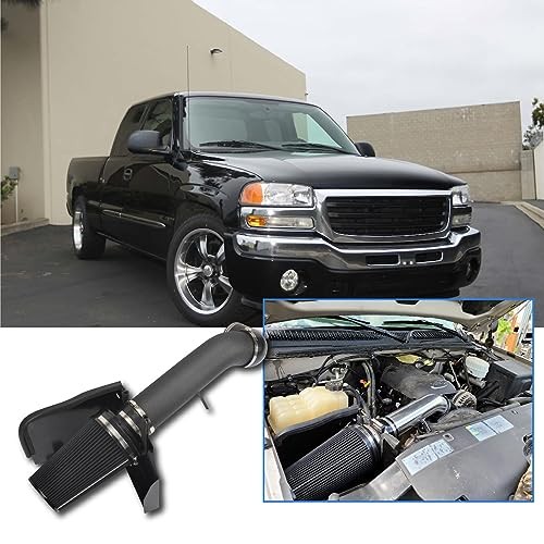 4″ Cold Air Intake System + Heat Shield Compatible with 1999-2006 GMC/Chevy V8