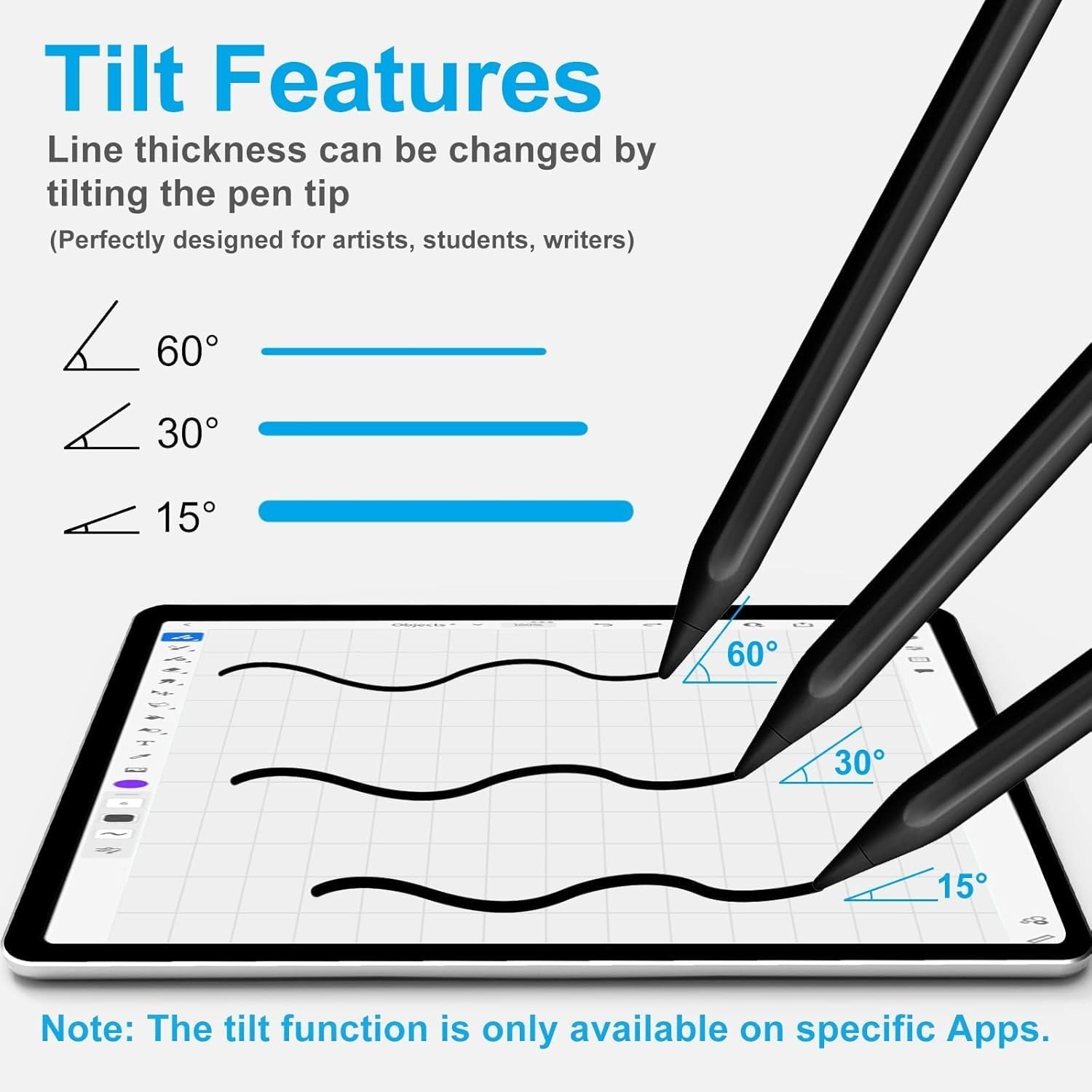 【2Pack】Stylus Pencil for iPad 2018-2026 A16 11/10/9/8/7/6,Mini A17