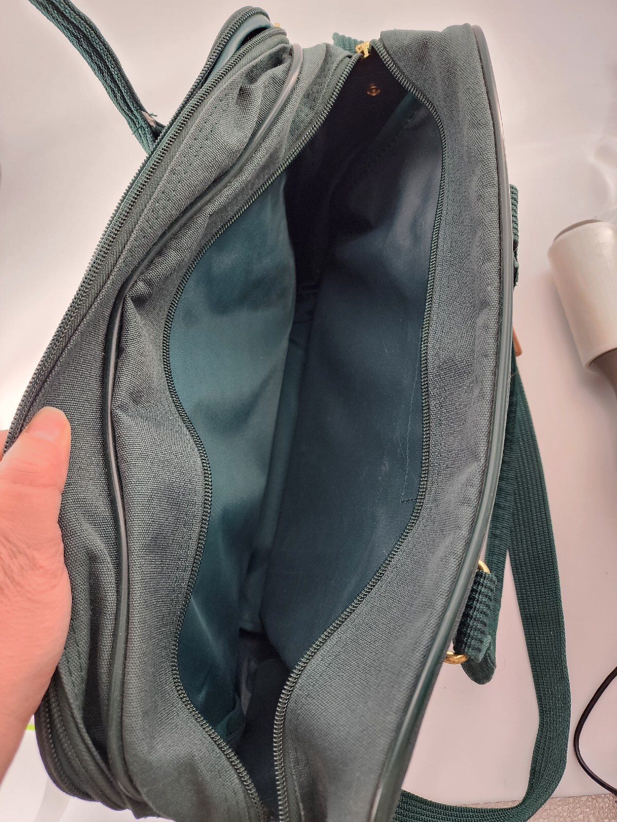 Jaguar Canvas/ Travel / Messenger Bag Luggage With Shoulder Strap – Hunter Green