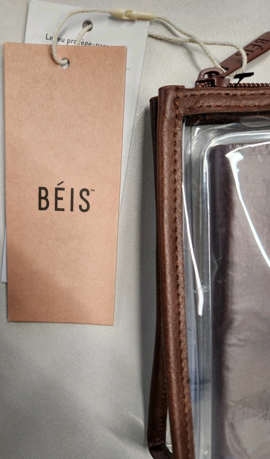Brand New NWT Beis BÉIS Travel Passport and Luggage Tag Set Atlas Pink