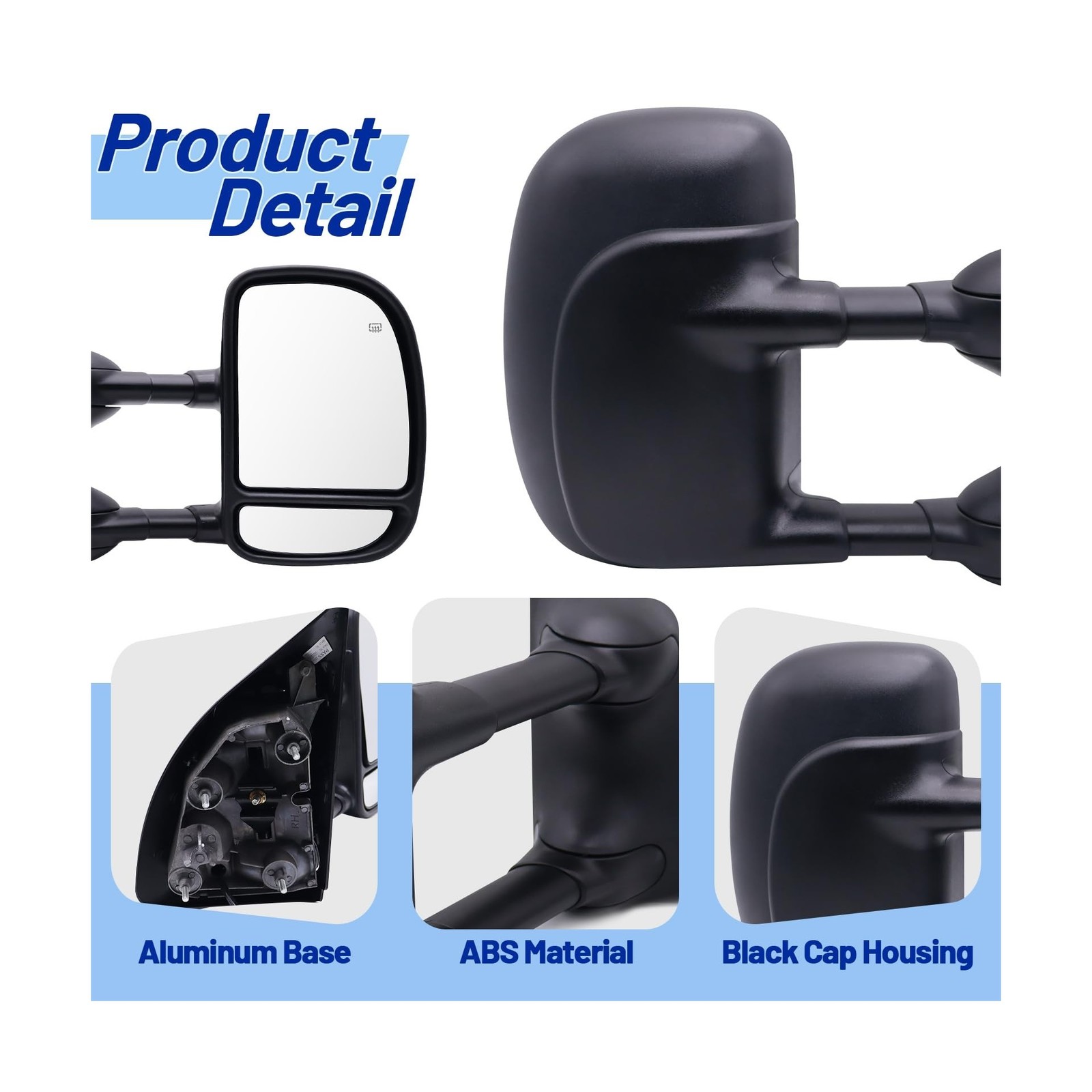 TNMT Power Heated Towing Mirrors Compatible with 1999-2007 Ford F250 F350 F45…