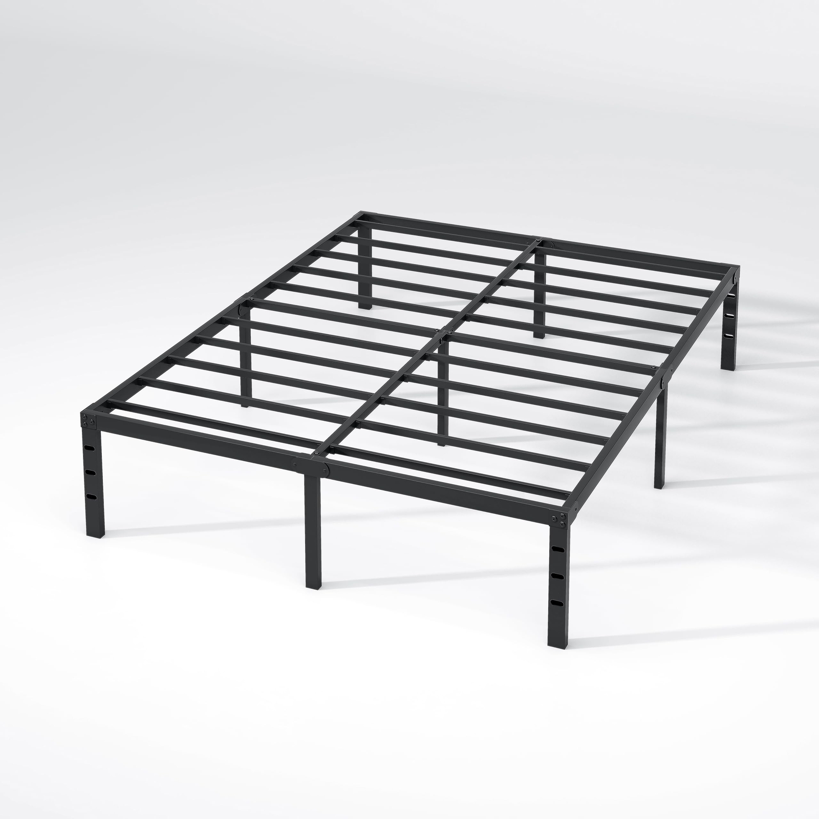 Metal Bed Frame,Queen Size Bed Frame with Storage Space,Heavy Duty Sturdy Mat…
