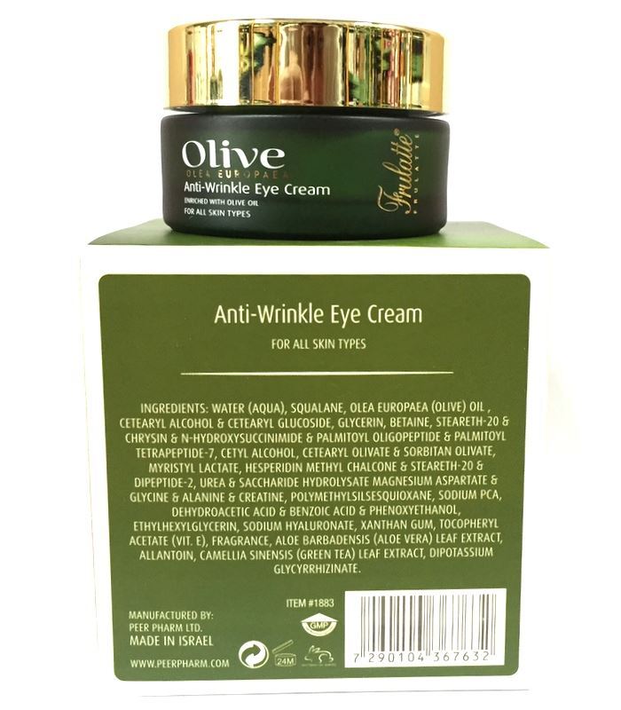 Frulatte Olive Olea Europaea Olive Oil Anti-Wrinkle Eye Cream For All Skin 30ml