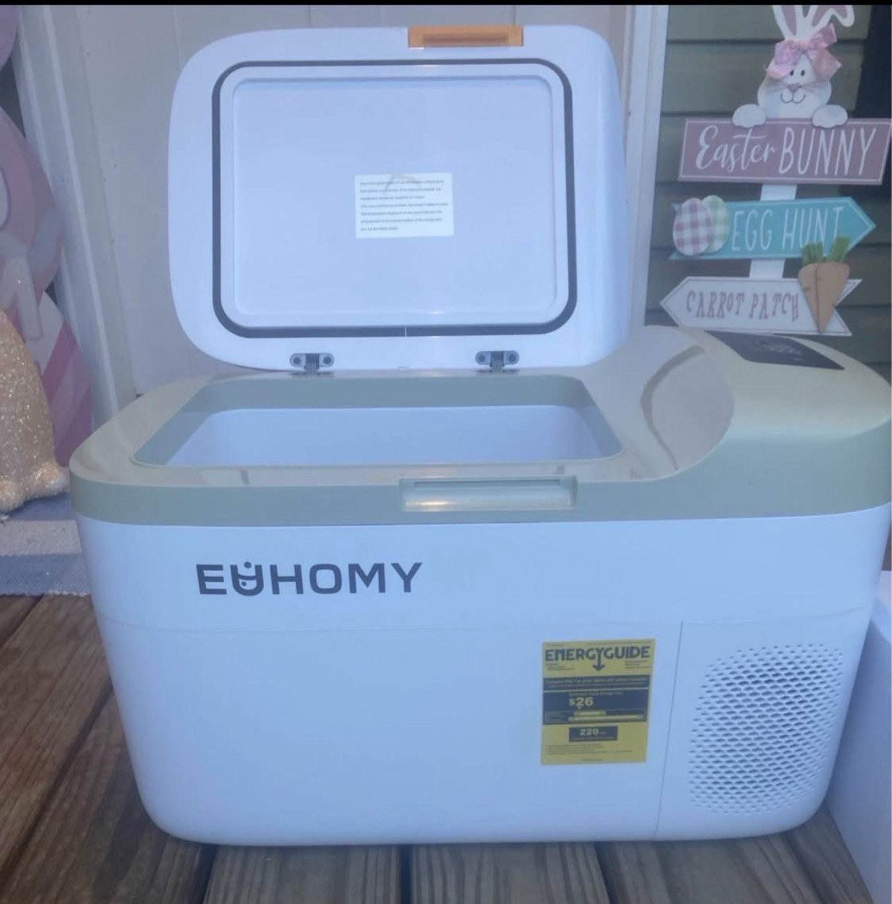 Euhomy Portable Refrigerator Freezer with Digital Display Travel Cooler