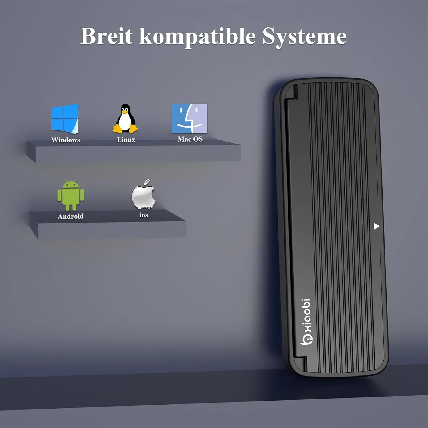 NVMe SSD Enclosure, Tool-Free Installation, Sandwich Style Design | USB 3.2 Gen