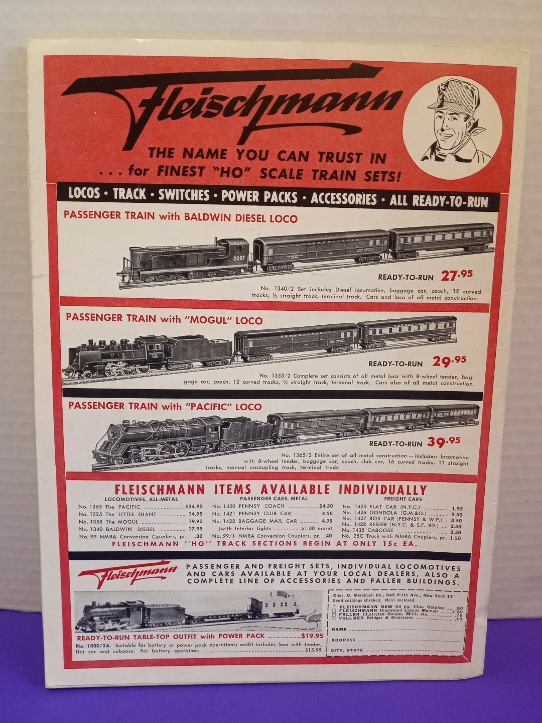 MODEL TRAINS MAGAZINE All Ages Gauges 1957 how to make trees track plans book