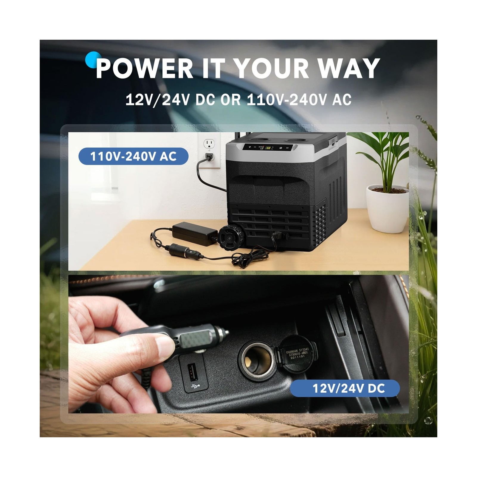 12 Volt Refrigerator, 32QT(30L) Compressor Electric Cooler, Car Fridge -4℉