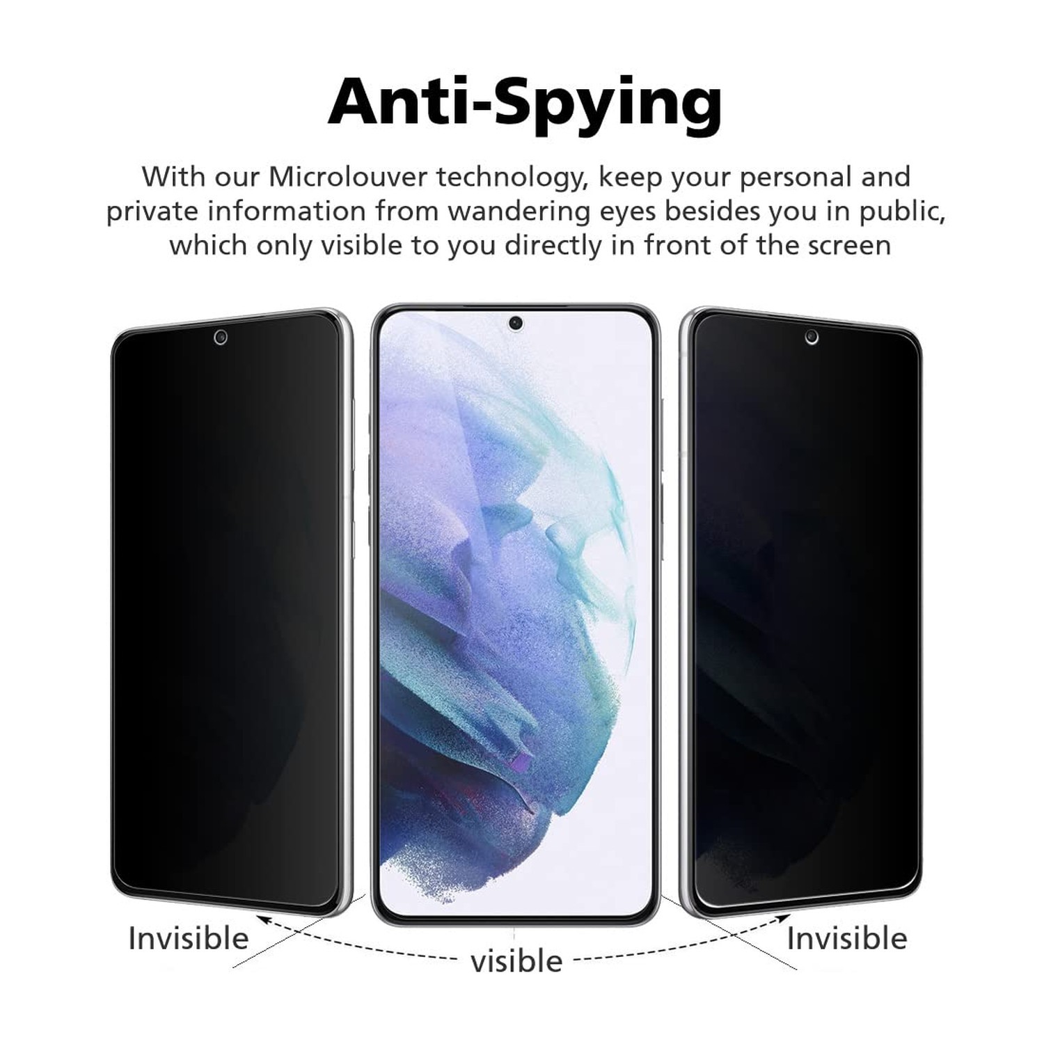 [2 Pack Privacy Screen Protector for Galaxy S20 Plus, Anti-Spy Full Glue PET …