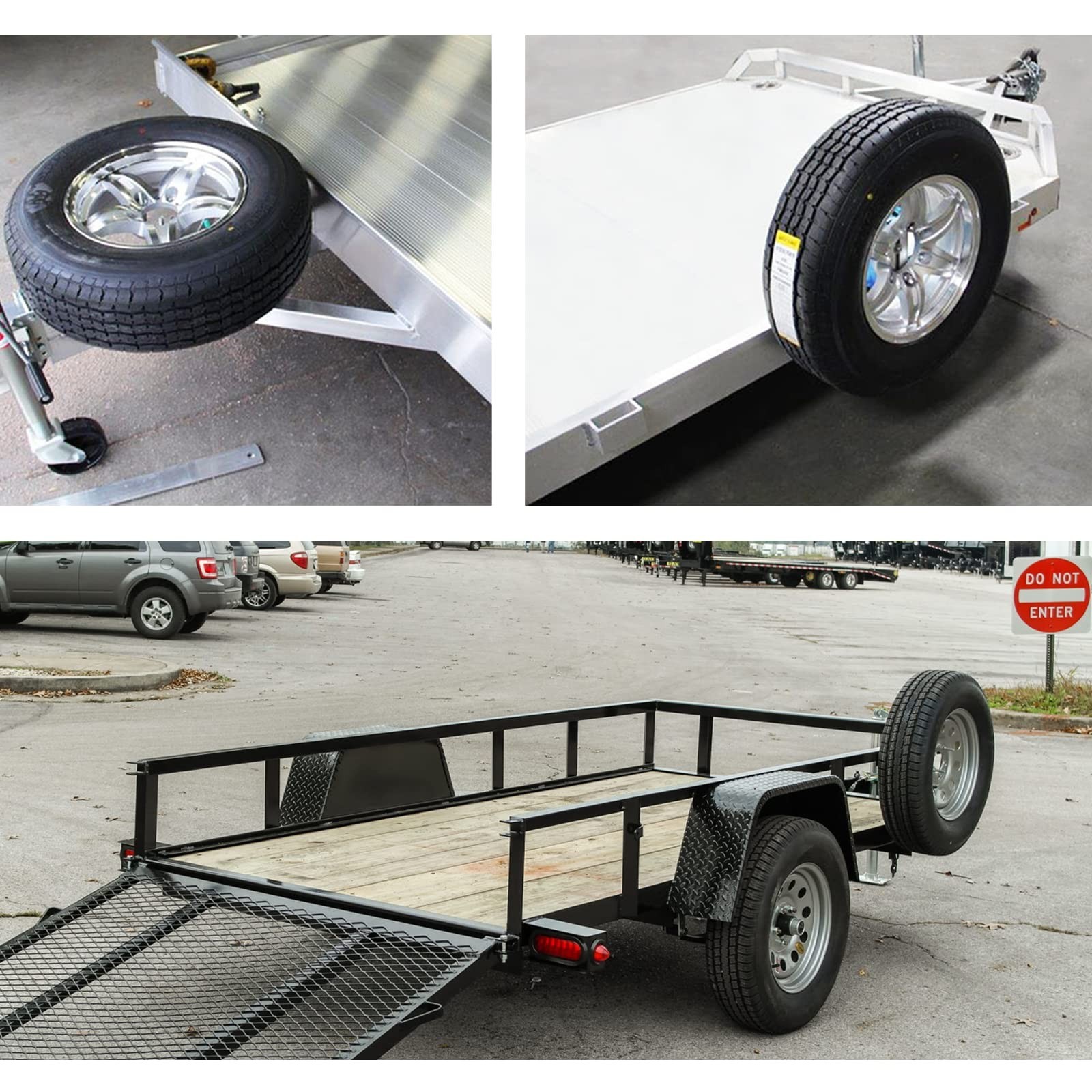 Spare Tire Carrier- Trailer Spare tire Mount, Fits Most 4 & 5 Lugs Wheels, Ho…
