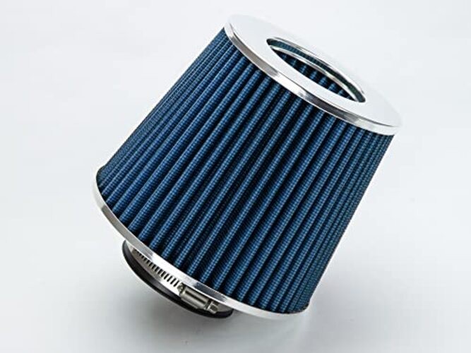 BLUE Cold Air Intake Cone Replacement Performance Washable Clamp Standard 2.5″