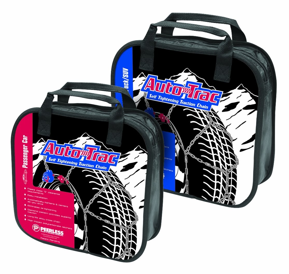 Auto Trac 155505 Metallic Snow Chains for Cars SUVs Trucks Easy Installation