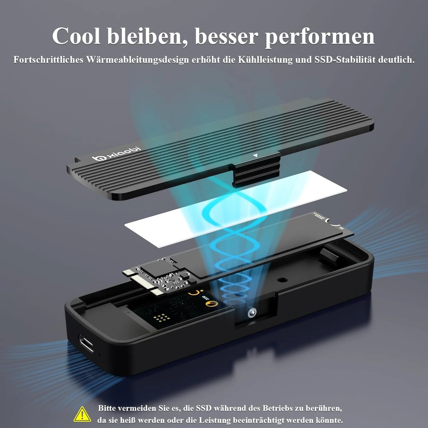 NVMe SSD Enclosure, Tool-Free Installation, Sandwich Style Design | USB 3.2 Gen