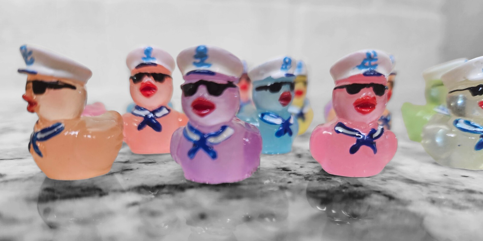 Ducks for Cruising Mini Duck Magnets Mini Sunglasses Captain Ducks Set of 15