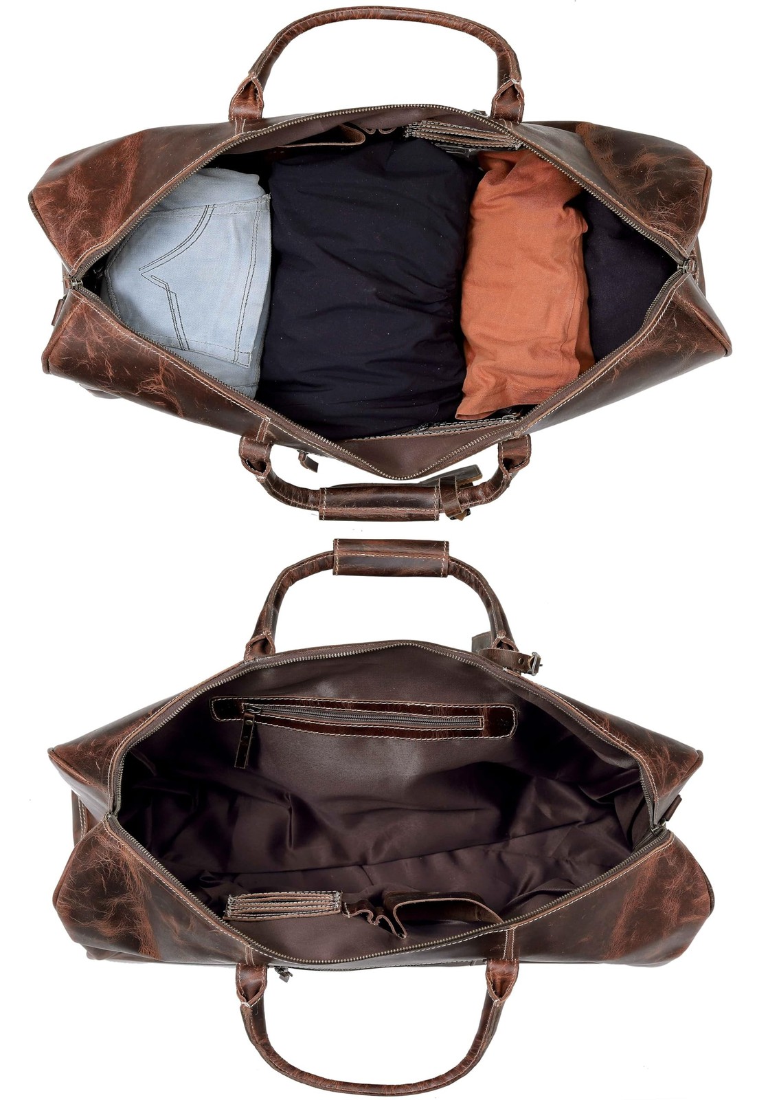 Leather 24 Inch Duffle Bag for Men and Women Large Carry On Luggage Weekender…