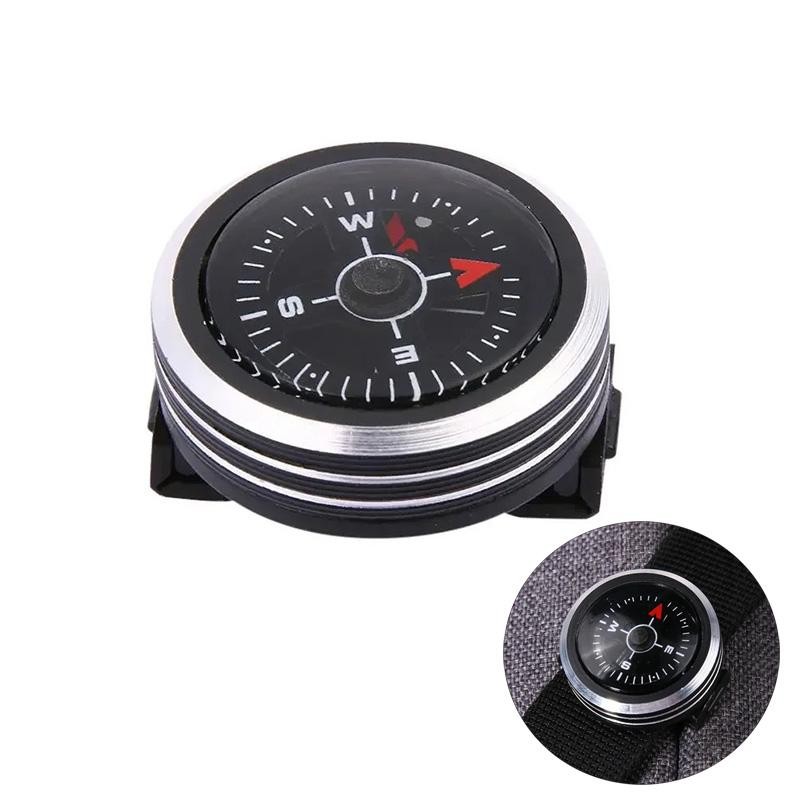 Mini Button Compass Watch Strap Paracord Survival Hiking Camping Outdoor Tool