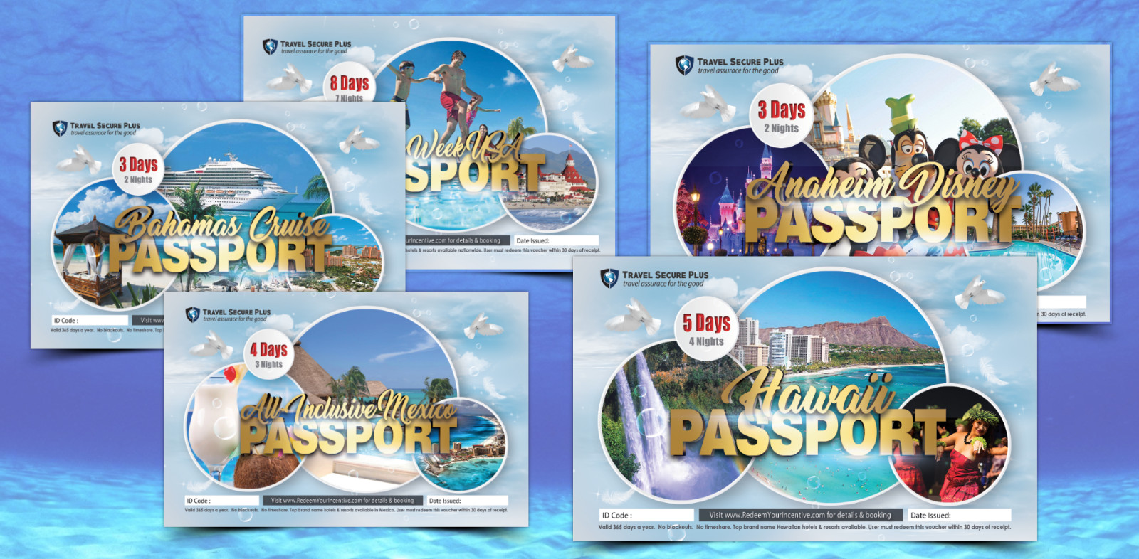 Go Vacation Club 1 yr. Member Card-Unlimited Resort Stays-Cruises-Dining-Airfare