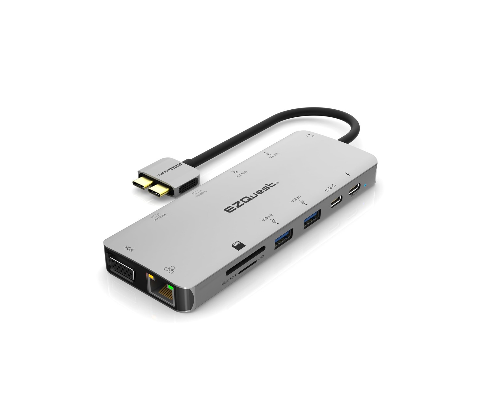 USB C Hub 13 in 2 with 2 HDMI 4K, VGA, 1GBS Ethernet, 2USB A 3…. USA FAST SHIP